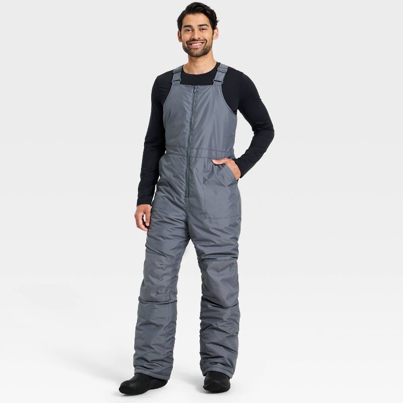 slide 3 of 3, Men's Snow Bib Pants - All In Motion™ Gray L, 1 ct