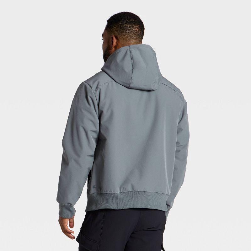 slide 2 of 3, Men's Soft Shell Fleece Jacket - All In Motion™ Gray XXL, 1 ct