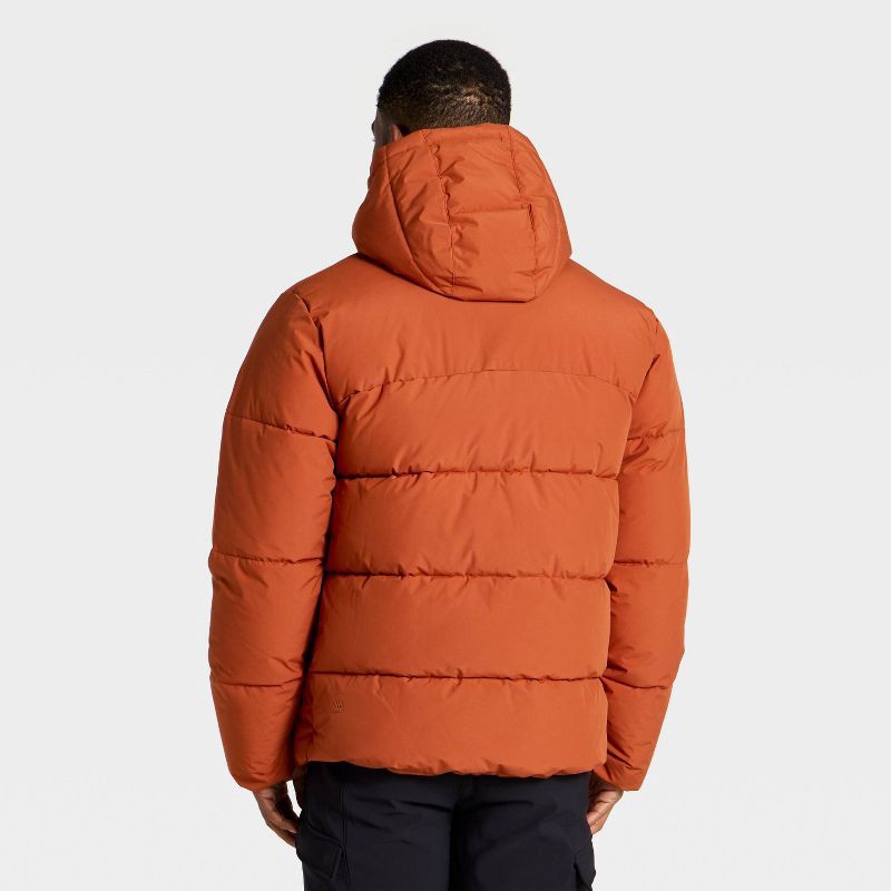 slide 2 of 3, Men's Heavy Puffer Jacket - All In Motion™ Rust L, 1 ct