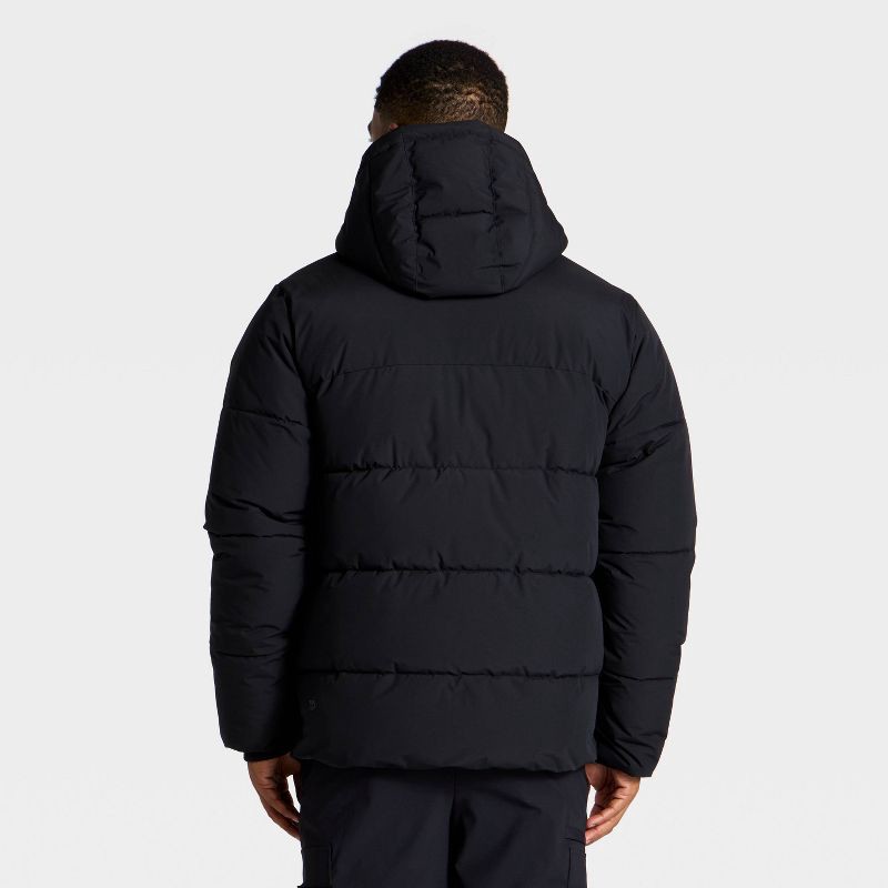 slide 2 of 3, Men's Heavy Puffer Jacket - All In Motion™ Black S, 1 ct