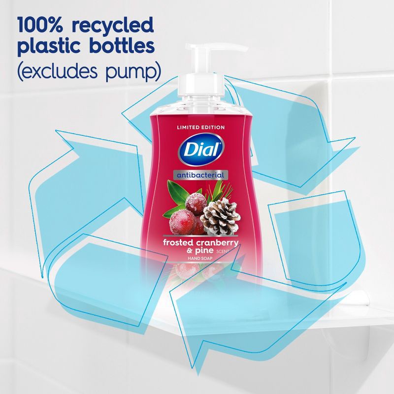 slide 7 of 9, Dial Antibacterial Liquid Hand Soap Pump - Frosted Cranberry & Pine - 11 fl oz, 11 fl oz