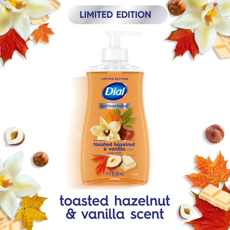 slide 2 of 9, Dial Antibacterial Liquid Hand Soap Pump - Toasted Hazelnut & Vanilla - 11 fl oz, 11 fl oz