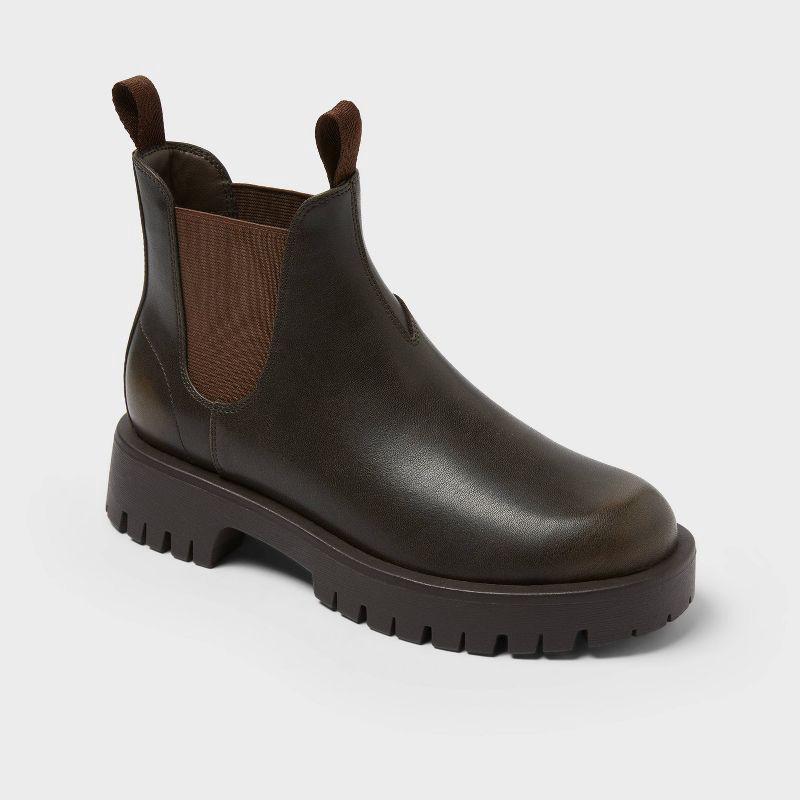 slide 1 of 4, Women's Zora Ankle Chelsea Boots - Universal Thread™ Brown 8, 1 ct