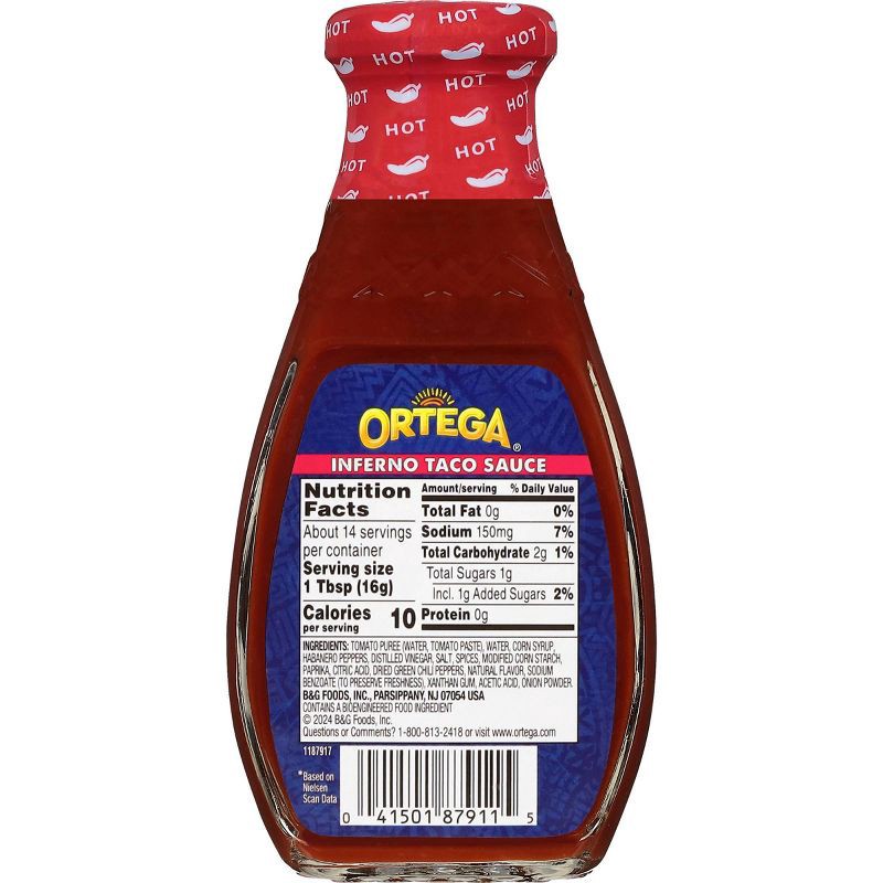 slide 2 of 8, Ortega Inferno Hot Taco Sauce - 8oz, 8 oz