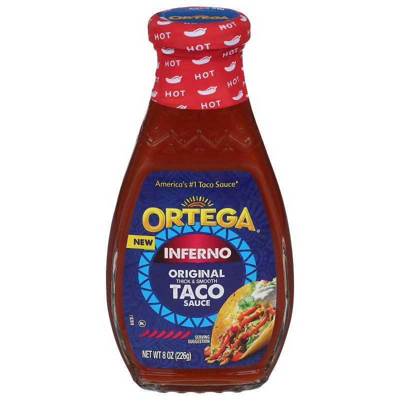 slide 1 of 8, Ortega Inferno Hot Taco Sauce - 8oz, 8 oz