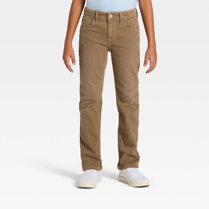 slide 1 of 3, Boys' Slim Fit Jeans - Cat & Jack™ Brown 5, 1 ct