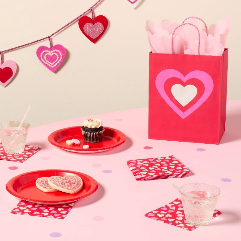 slide 2 of 3, 30ct 5" Valentine's Day Beverage Napkin - Spritz™, 30 ct