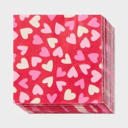 30ct 5" Valentine's Day Beverage Napkin - Spritz™