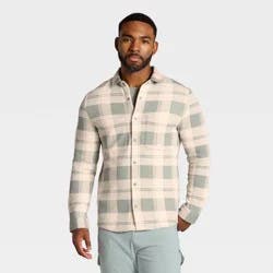 Men's Shirt Jacket - All In Motion™ Green Plaid XL