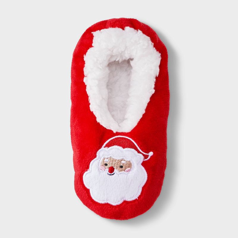 slide 3 of 5, Carter's Just One You® Toddler Santa Slipper Socks - Red 4T-5T, 1 ct