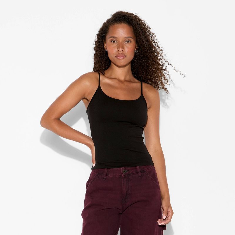 slide 2 of 4, Women's ButterBliss Camisole - Wild Fable™ Black S, 1 ct