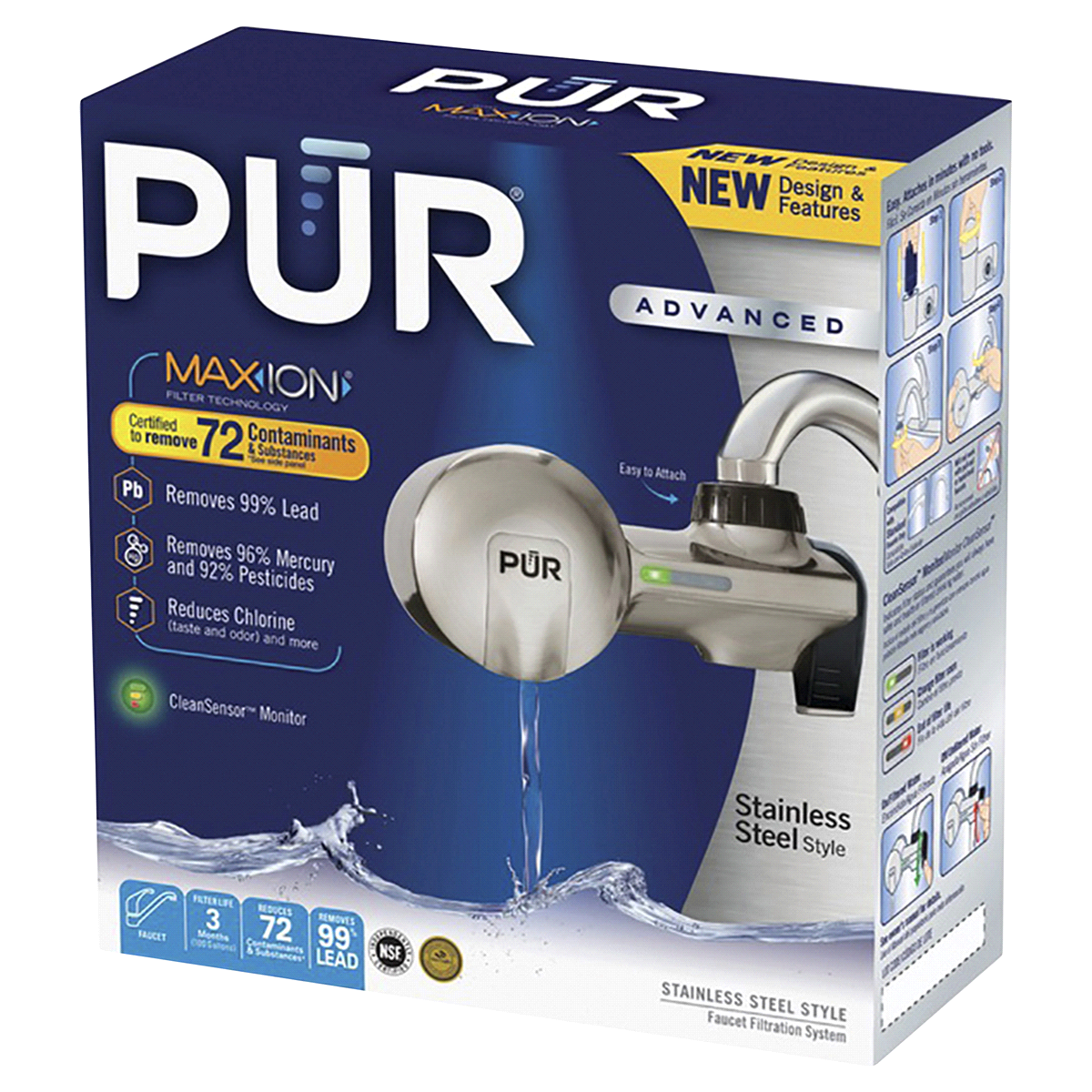 slide 2 of 2, PUR Advanced Faucet Filtration System, 1 ct