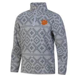 NCAA Clemson Tigers Boys' 1/4 Zipped Pullover Shirt - XS
