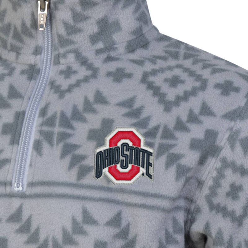 slide 3 of 3, NCAA Ohio State Buckeyes Boys' 1/4 Zipped Pullover Shirt - M, 1 ct