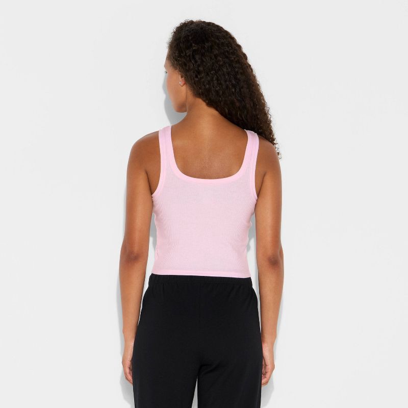 slide 3 of 4, Women's Slim Fit Tank Top - Wild Fable™ Light Pink L, 1 ct