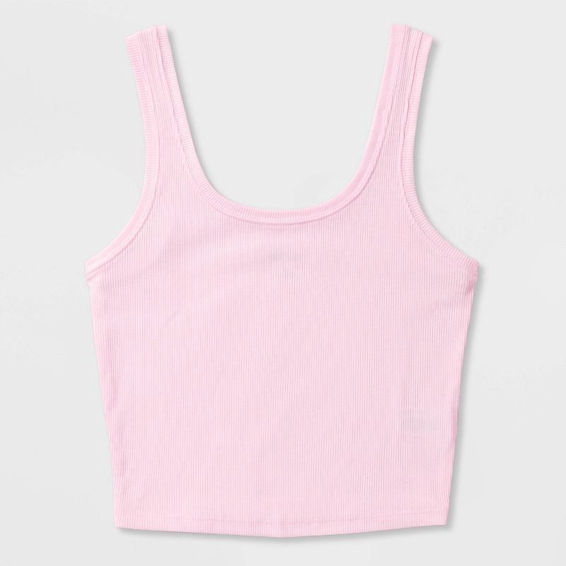 slide 4 of 4, Women's Slim Fit Tank Top - Wild Fable™ Light Pink L, 1 ct