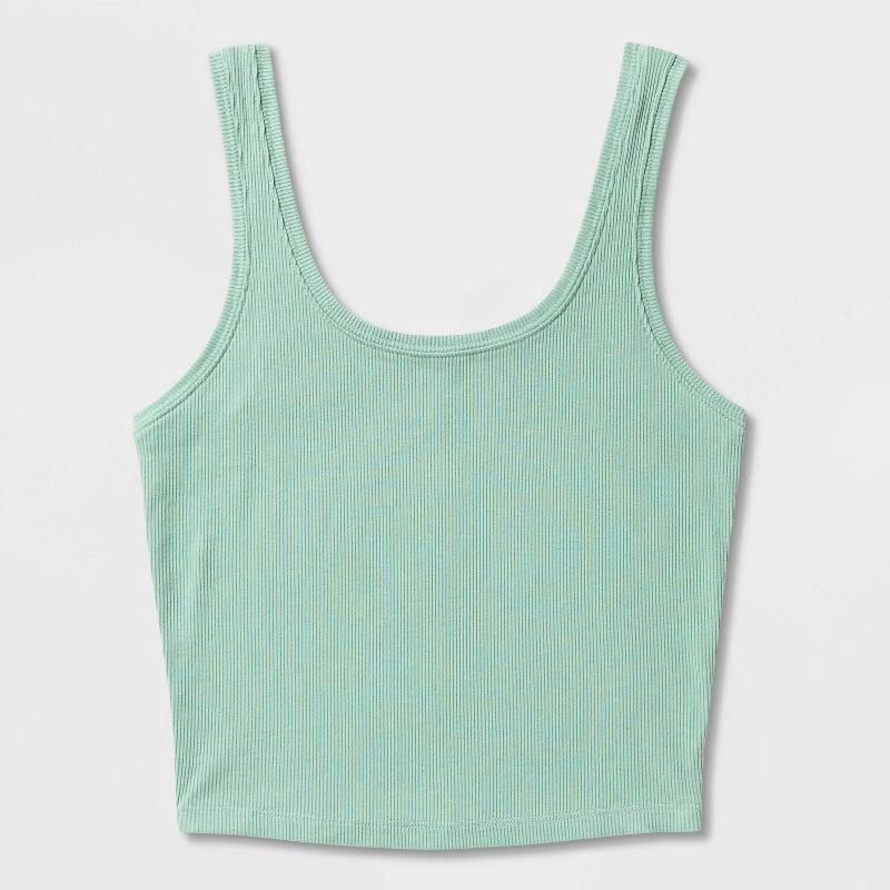 slide 4 of 4, Women's Slim Fit Tank Top - Wild Fable™ Fern Green M, 1 ct
