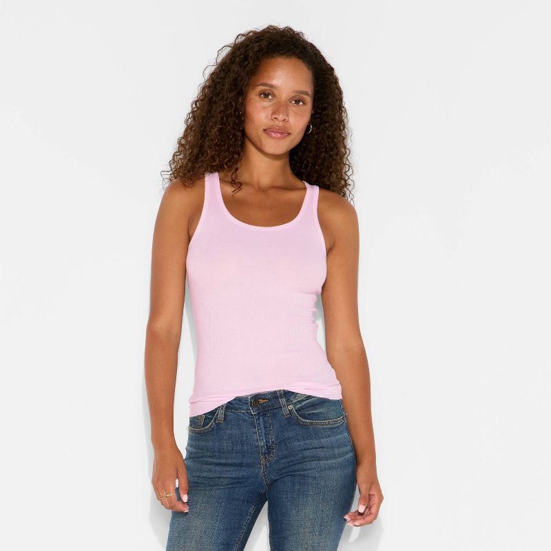 slide 2 of 3, Women's 90's Tank Top - Wild Fable™ Light Pink M, 1 ct