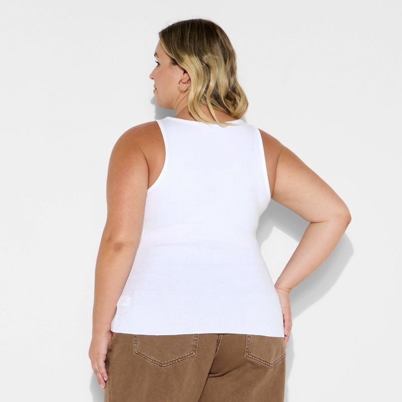 slide 3 of 3, Women's 90's Tank Top - Wild Fable™ White XXL, 1 ct