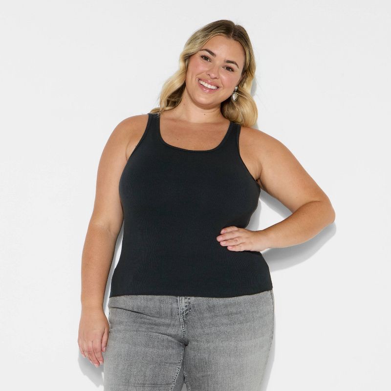 slide 2 of 3, Women's 90's Tank Top - Wild Fable™ Black XXL, 1 ct