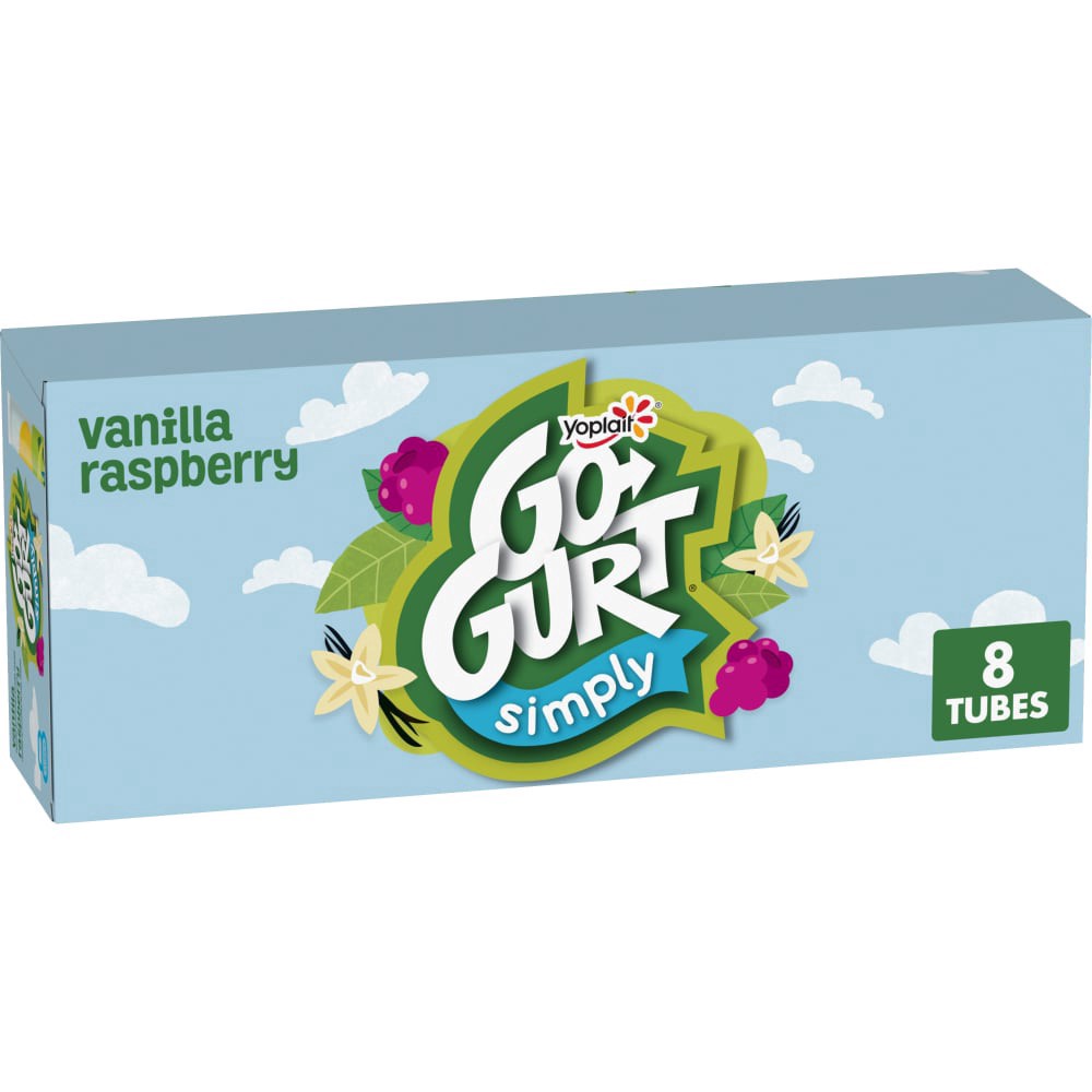 slide 2 of 6, Go Gurt Vanilla And Raspberry Kids Low Fat Yogurt Tubes, 8 ct; 2 oz