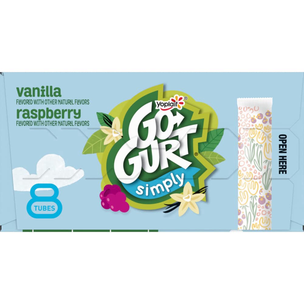 slide 3 of 6, Go Gurt Vanilla And Raspberry Kids Low Fat Yogurt Tubes, 8 ct; 2 oz