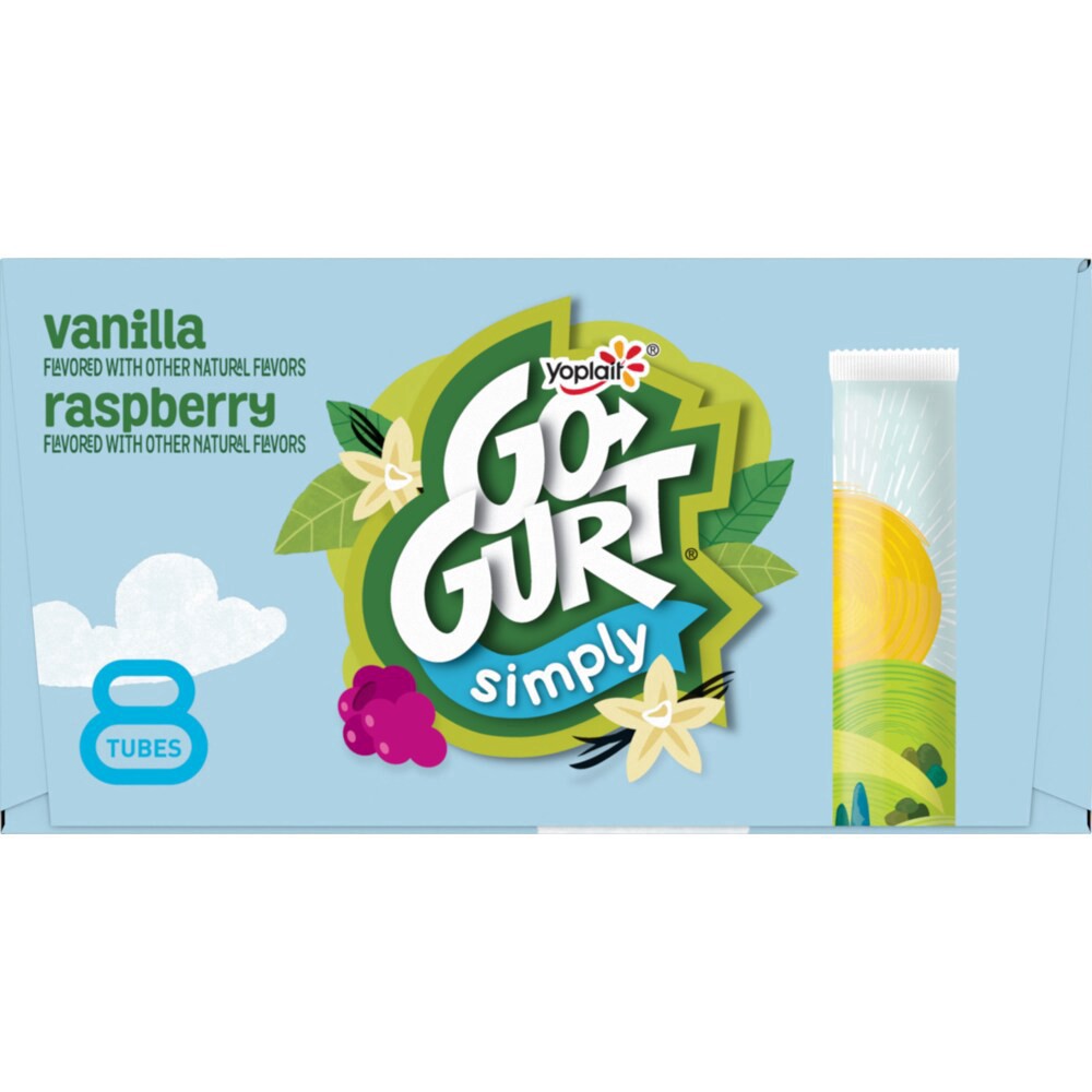 slide 5 of 6, Go Gurt Vanilla And Raspberry Kids Low Fat Yogurt Tubes, 8 ct; 2 oz