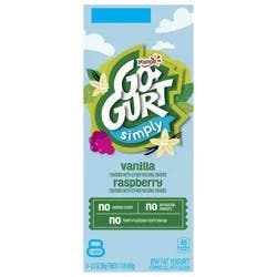 Go Gurt Vanilla And Raspberry Kids Low Fat Yogurt Tubes