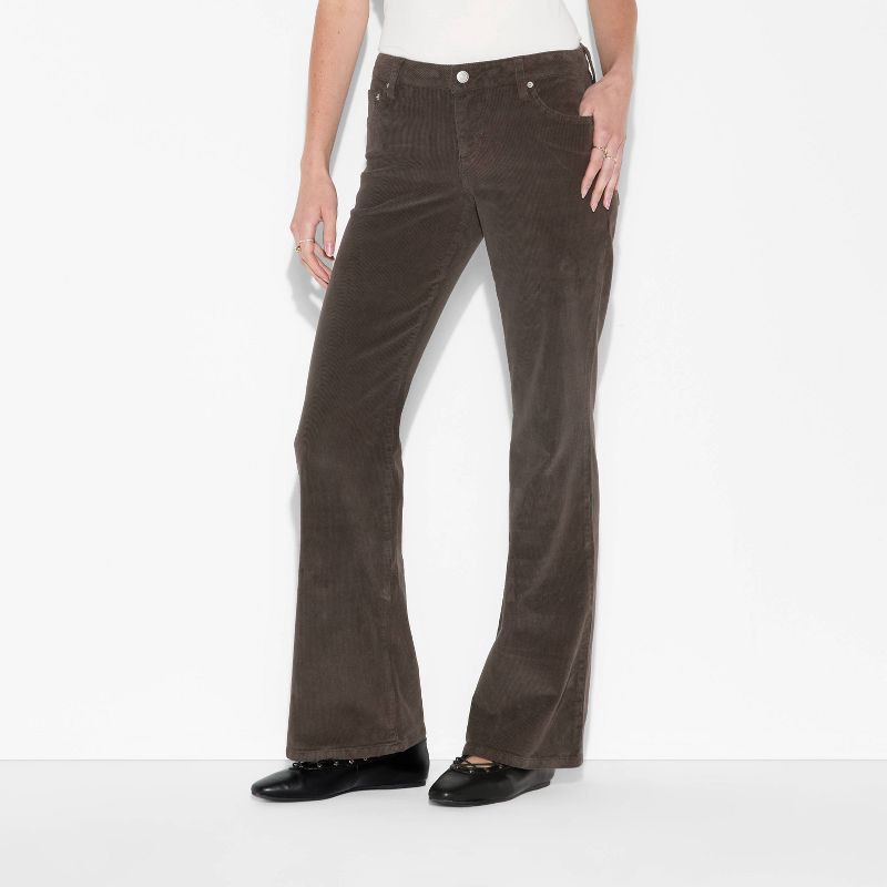 slide 2 of 3, Women's Corduroy Slim Boot Pants - Wild Fable™ Brown XS, 1 ct