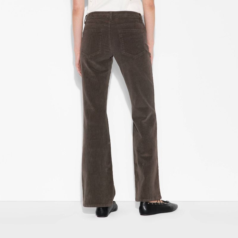 slide 3 of 3, Women's Corduroy Slim Boot Pants - Wild Fable™ Brown M, 1 ct