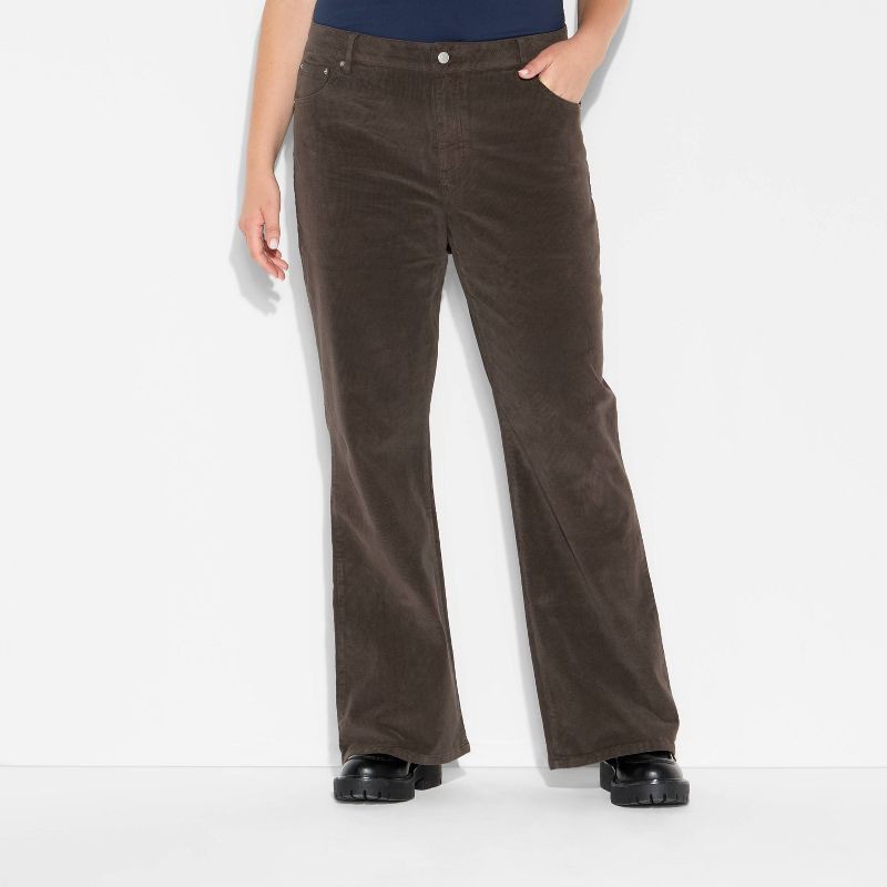 slide 2 of 3, Women's Corduroy Slim Boot Pants - Wild Fable™ Brown XXL, 1 ct
