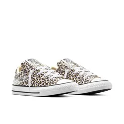 Converse Kids' Street Low Cheetah Sneakers - Cream 2