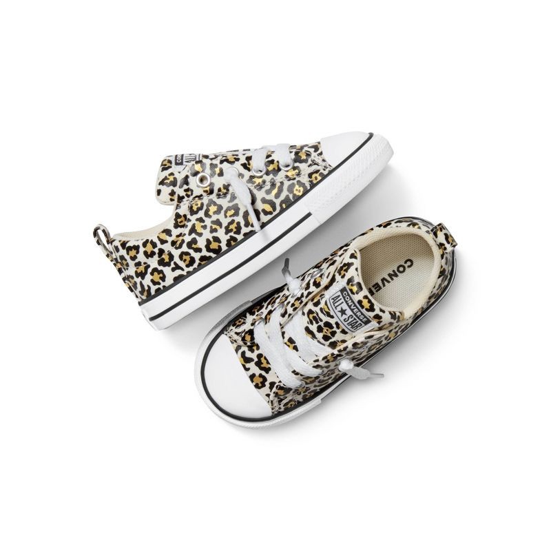 slide 4 of 8, Converse Toddler Street Low Slip-On Cheetah Sneakers - Light Brown 5T, 1 ct