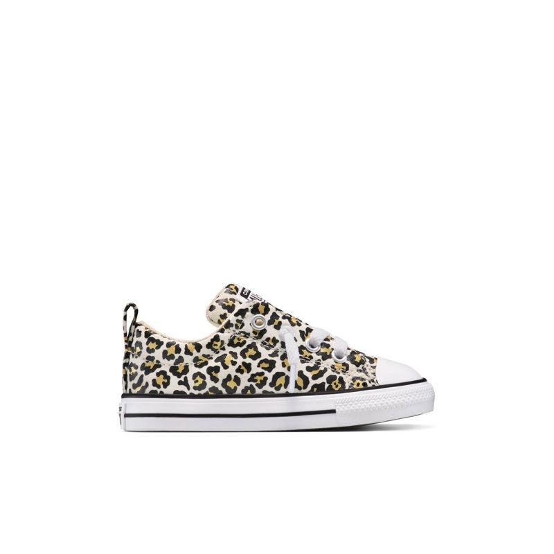slide 1 of 8, Converse Toddler Street Low Slip-On Cheetah Sneakers - Light Brown 11T, 1 ct