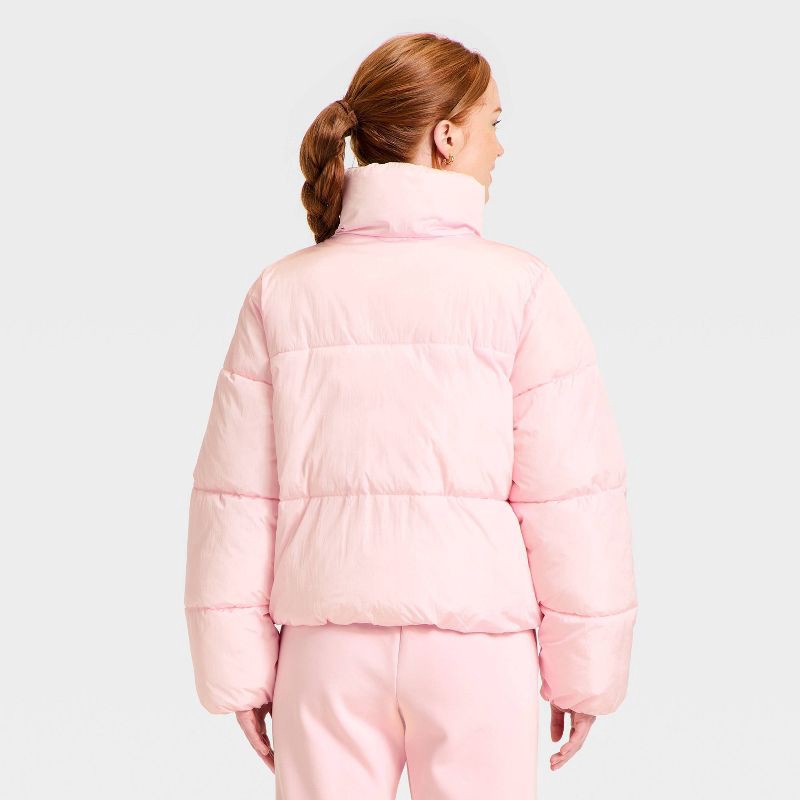 slide 2 of 5, Women's Puffer Jacket - All In Motion™ Light Pink L, 1 ct