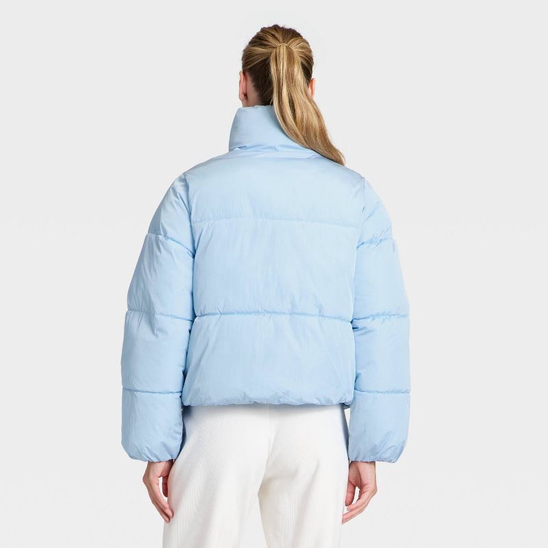 slide 2 of 5, Women's Puffer Jacket - All In Motion™ Light Blue M, 1 ct