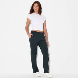 Women's Mid-Rise Slim Straight Sweatpants - Wild Fable™ Hematite XL