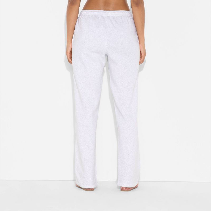 slide 3 of 3, Women's Mid-Rise Slim Straight Sweatpants - Wild Fable™ Heather Gray M, 1 ct