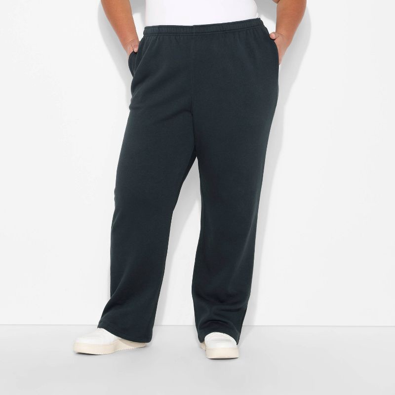 slide 2 of 3, Women's Mid-Rise Slim Straight Sweatpants - Wild Fable™ Hematite XXL, 1 ct