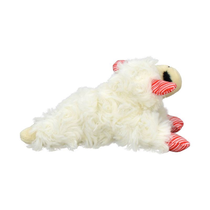 slide 3 of 6, Multipet Lamb Chop with Holiday Print Paws and Ears Dog Interactive Plush Toy, 1 ct
