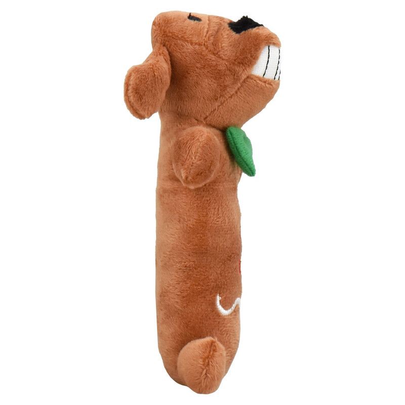 slide 4 of 4, Multipet Gingerbread Loofa Dog Interactive Plush Toy, 1 ct