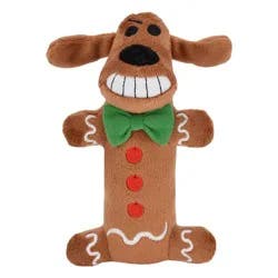 Multipet Gingerbread Loofa Dog Interactive Plush Toy