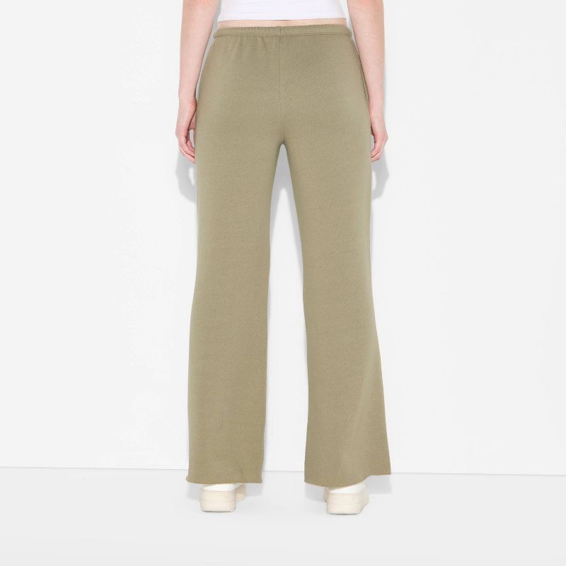 slide 3 of 3, Women's Mid-Rise Wide Leg Sweatpants - Wild Fable™ Dark Taupe L, 1 ct