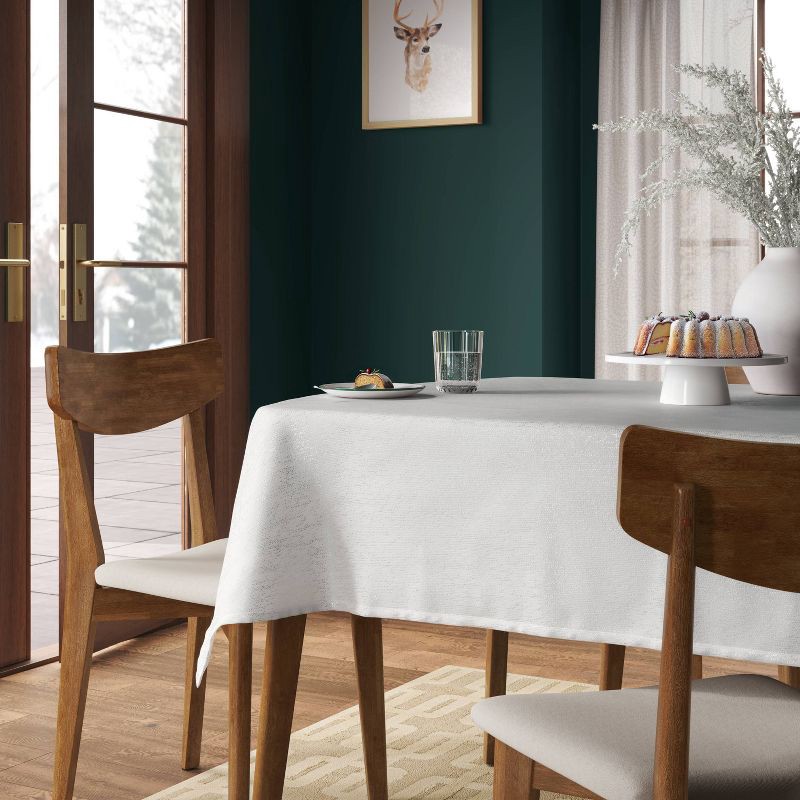 slide 2 of 3, 104"x60" Metallic Lurex Tablecloth - Threshold™, 1 ct