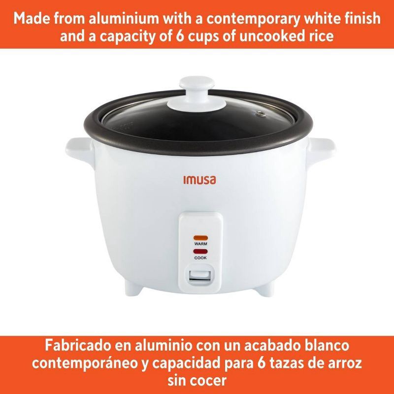 slide 7 of 7, IMUSA 10 Cup Rice Cooker White, 1 ct