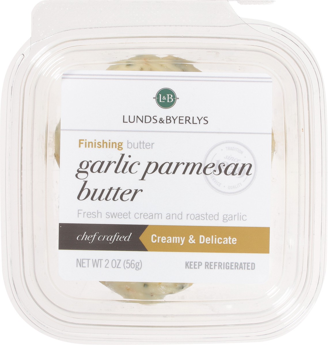 slide 7 of 13, L&B Creamy & Delicate Garlic Parmesan Butter 2 oz, 2 oz