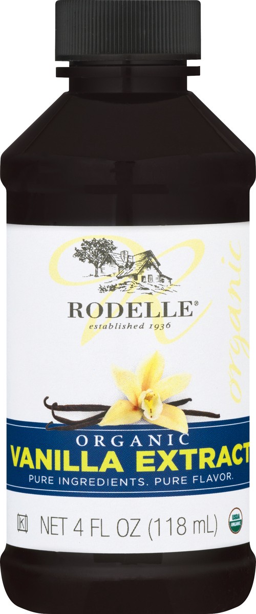 slide 1 of 9, Rodelle Organic Pure Vanilla Extract, 4 fl oz