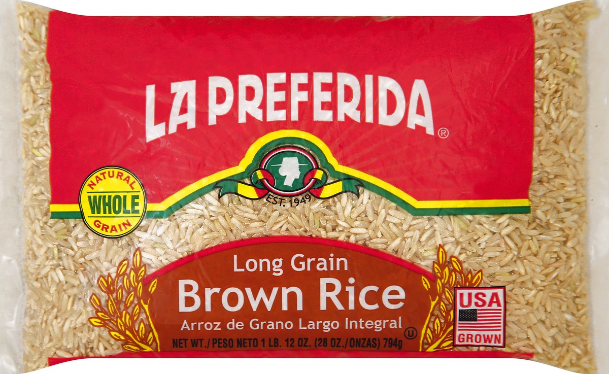 slide 4 of 5, La Preferida Long Grain Brown Rice, 28 oz