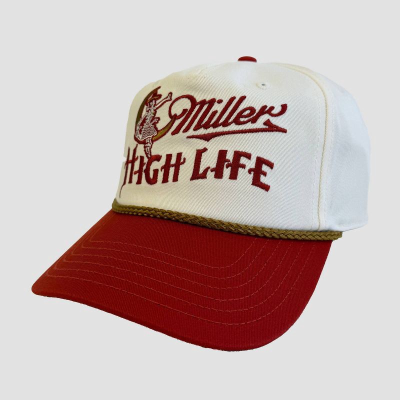 slide 3 of 4, Men's Miller Girl Baseball Hat - Red/Cream, 1 ct