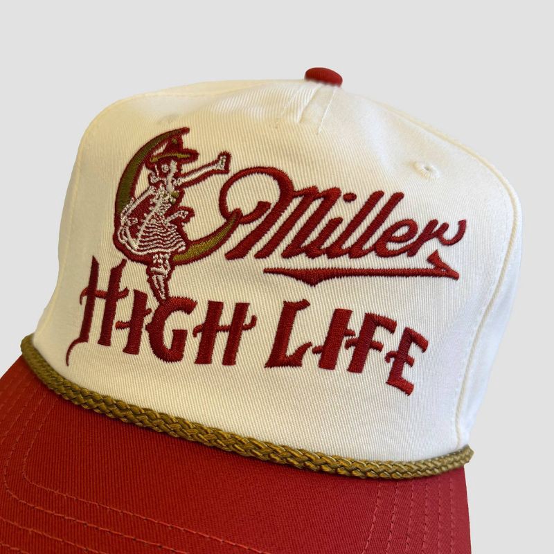 slide 4 of 4, Men's Miller Girl Baseball Hat - Red/Cream, 1 ct